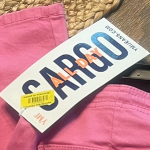 Barbie pink cargo high wasited wide legged pants - Picture 2 of 2